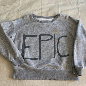 J.Crew “Epic”Gray Cropped Sweatshirt
